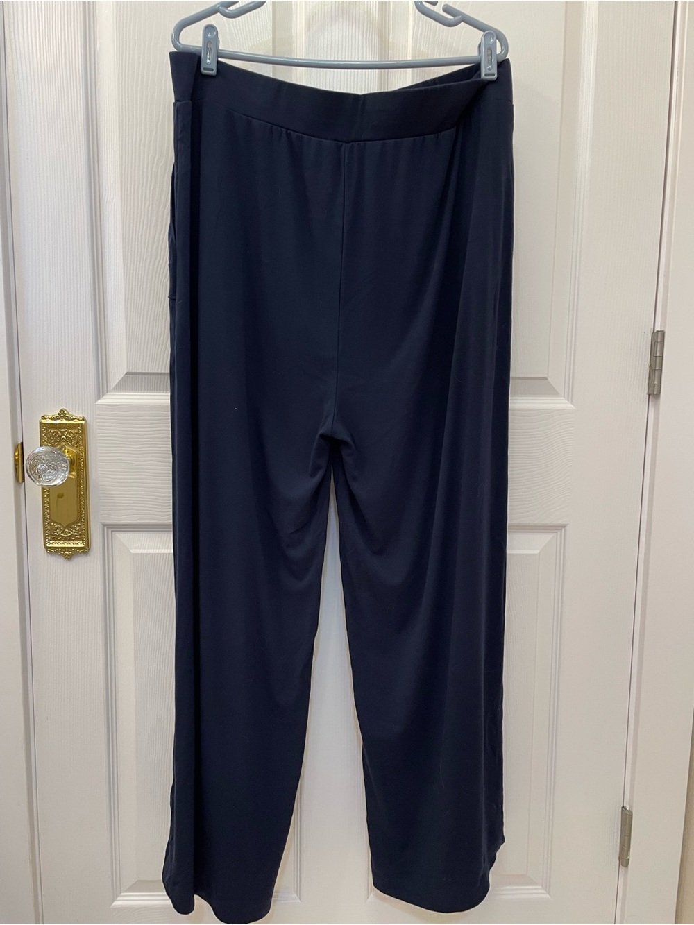 Cozy Earth Navy Bamboo Wide-Leg Drawstring Pants - Picture 3 of 6